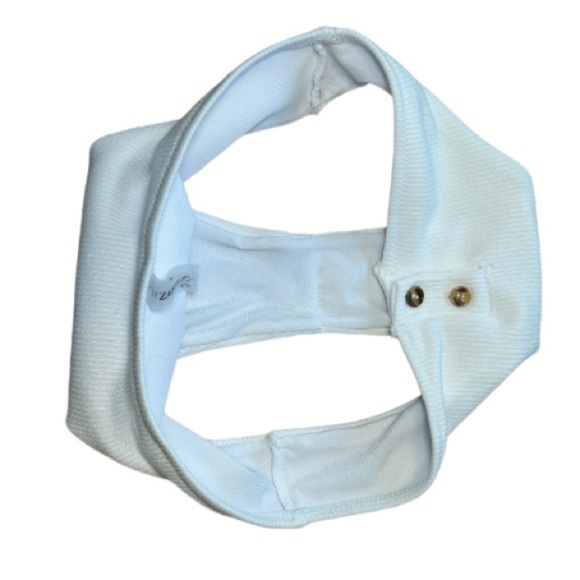 ZAFUL WOMENS WHITE BUTTON CHEEKY BIKINI BOTTOM SWIMWEAR, SIZE 4 - Picture 2 of 3